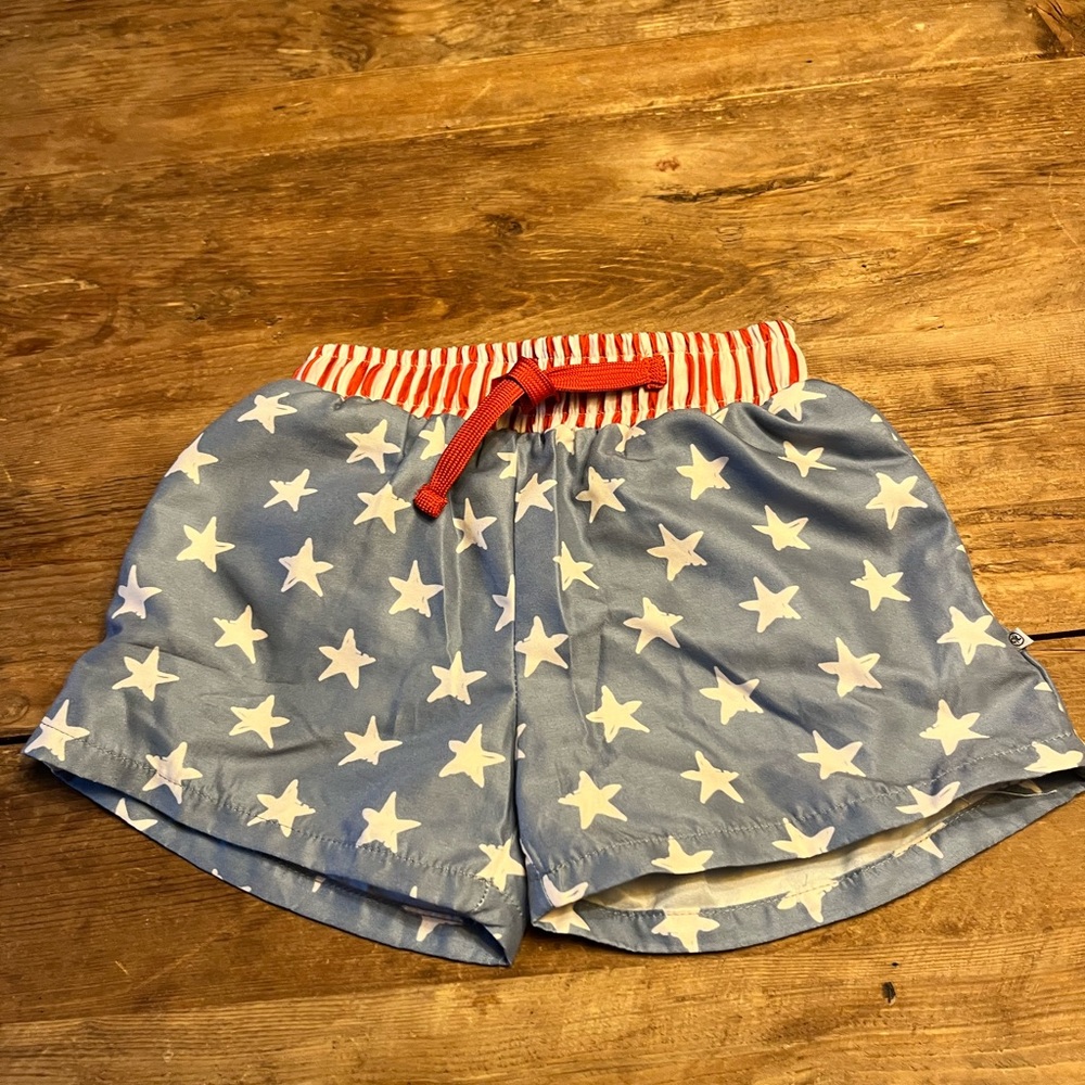Caden Lane Boys Toddler stars & stripes swim shorts